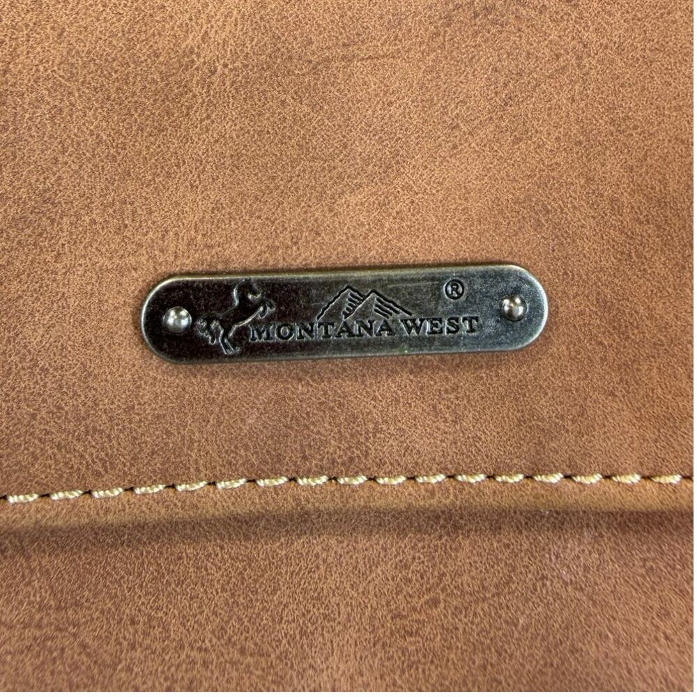 Montana West Women's Brown Faux Leather Southwest Crossbody Purse Bag Western - Picture 3 of 13